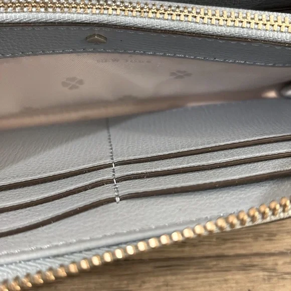 EUC [kate spade] Powder Light Blue Continental Zip-Around Long Wallet - Picture 7 of 14